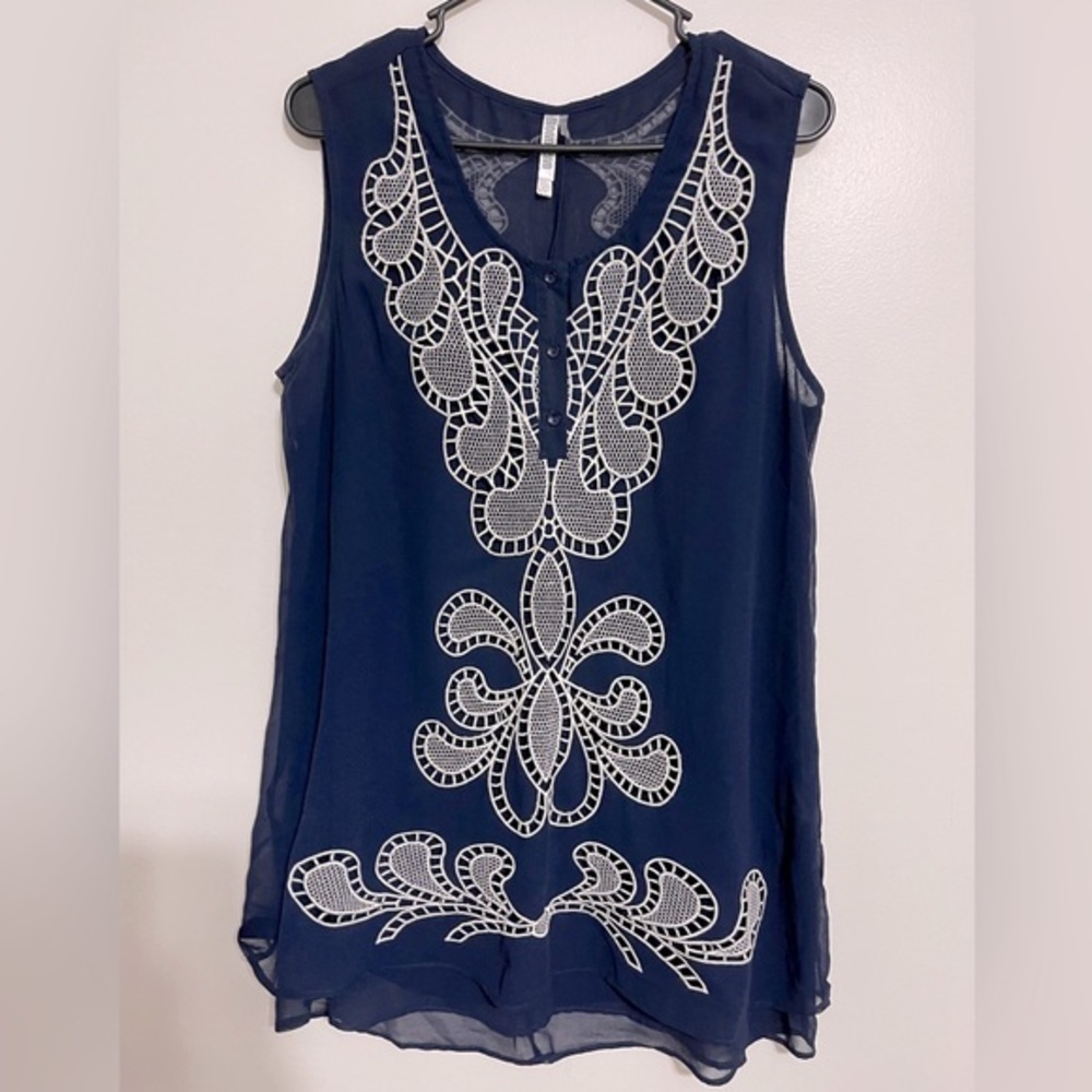 Lace Chiffon Dress | Classic‎ Grandmillenial Style | Size L